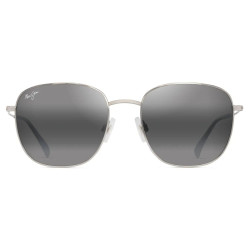 MAUI JIM OLALI ASIAN FIT 657-17A/SHINY SILVER WITH BLACK/NEUTRAL GREY