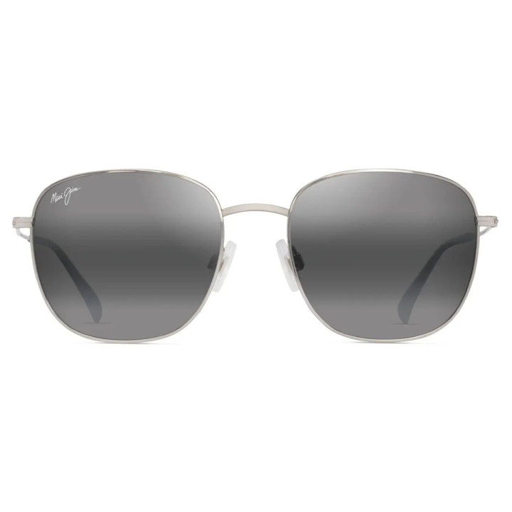 MAUI JIM OLALI ASIAN FIT 657-17A/SHINY SILVER WITH BLACK/NEUTRAL GREY