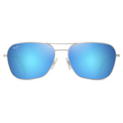 MAUI JIM NAAUAO B675-17B/SHINY SILVER WITH BLUE & GREEN/BLUE HAWAII