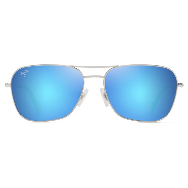 MAUI JIM NAAUAO B675-17B/SHINY SILVER WITH BLUE & GREEN/BLUE HAWAII