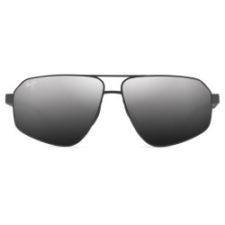 MAUI JIM KEAWAWA DSB620-02/MATTE GUNMETAL WITH BLACK/DUAL MIRROR SILVER TO BLACK