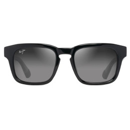 MAUI JIM MALUHIA GS643-14/SHINY BLACK WITH TRANS LIGHT GREY/NEUTRAL GREY