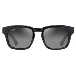MAUI JIM MALUHIA GS643-14/SHINY BLACK WITH TRANS LIGHT GREY/NEUTRAL GREY