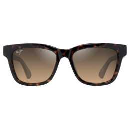 MAUI JIM HANOHANO HS644-10/SHINY DARK HAVANA WITH TRANS YELLOW/HCL BRONZE