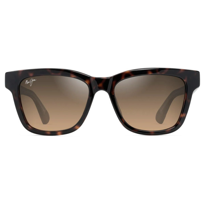 MAUI JIM HANOHANO HS644-10/SHINY DARK HAVANA WITH TRANS YELLOW/HCL BRONZE