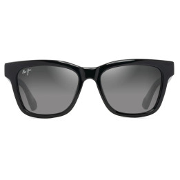MAUI JIM HANOHANO GS644-14A/SHINY BLACK WITH TRANS LIGHT GREY/NEUTRAL GREY