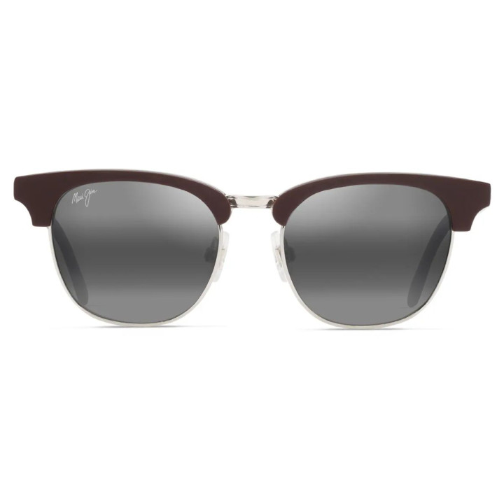 MAUI JIM HOLOMUA 695-01/SHINY SOLID BROWN/NEUTRAL GREY/52